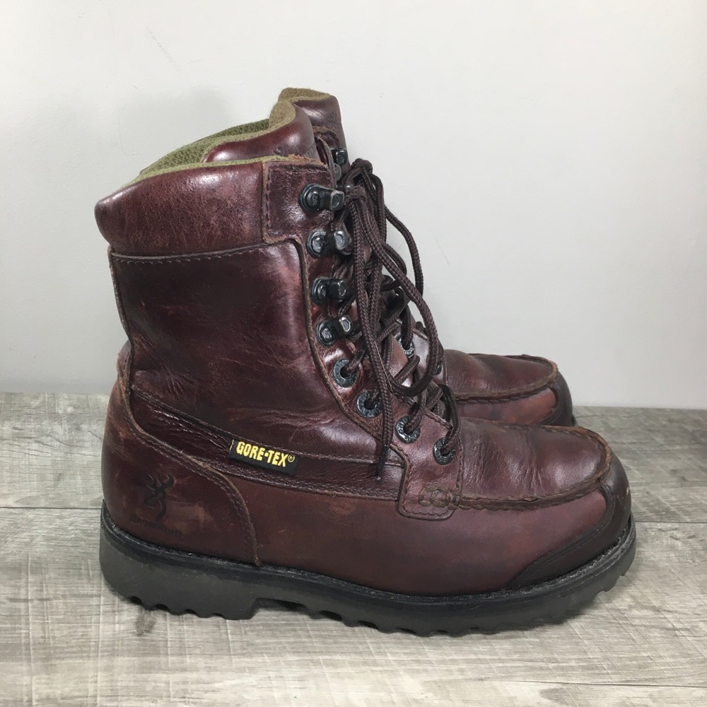 Browning BR10201 Gore-Tex Huntsman Waterproof Leather Women Brown Boots Size 7.5